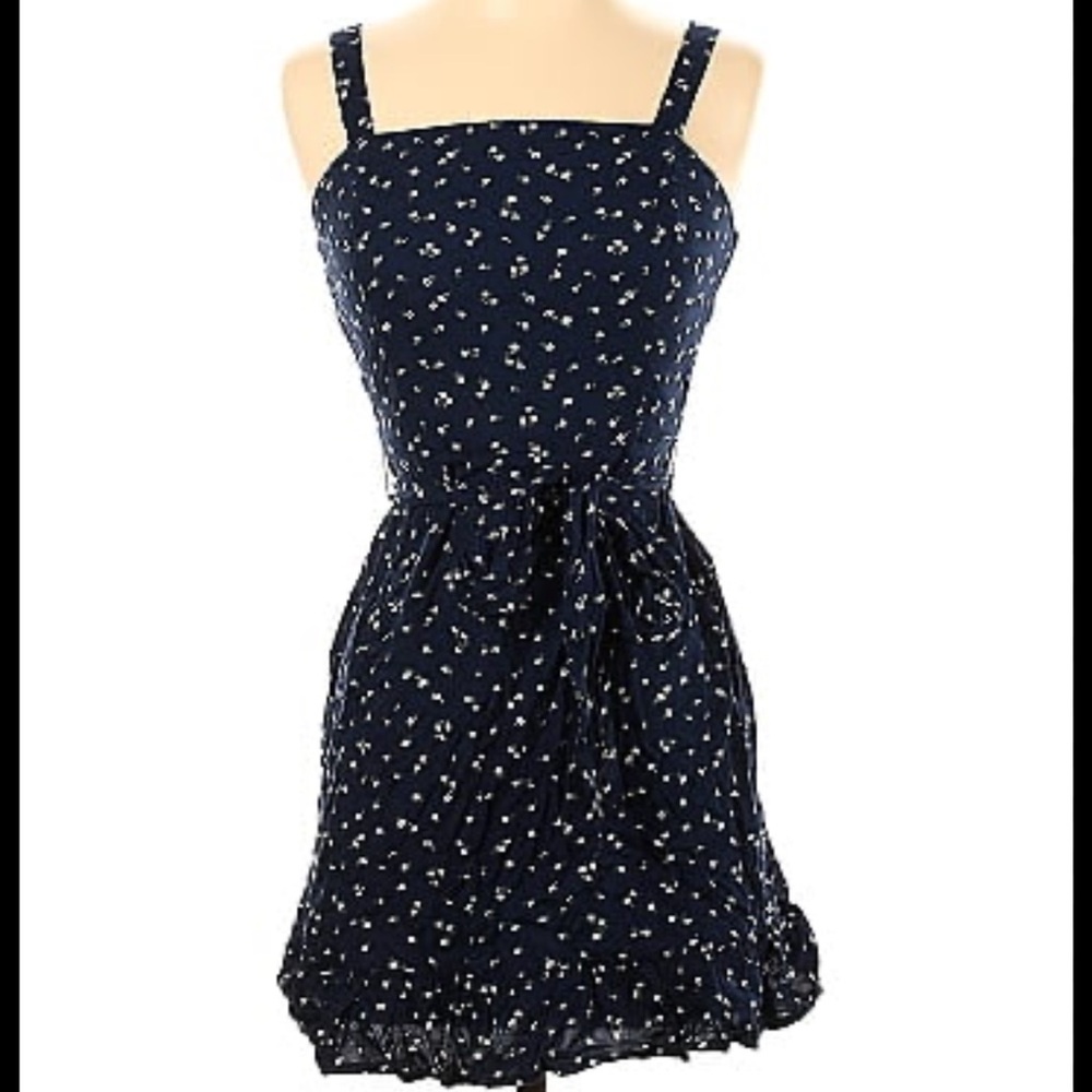 Hollister Navy Smocked Dress